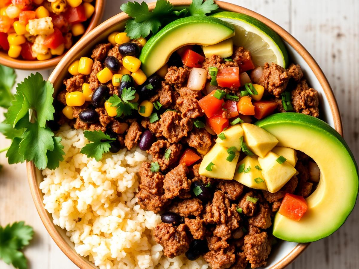 Beef burrito bowl