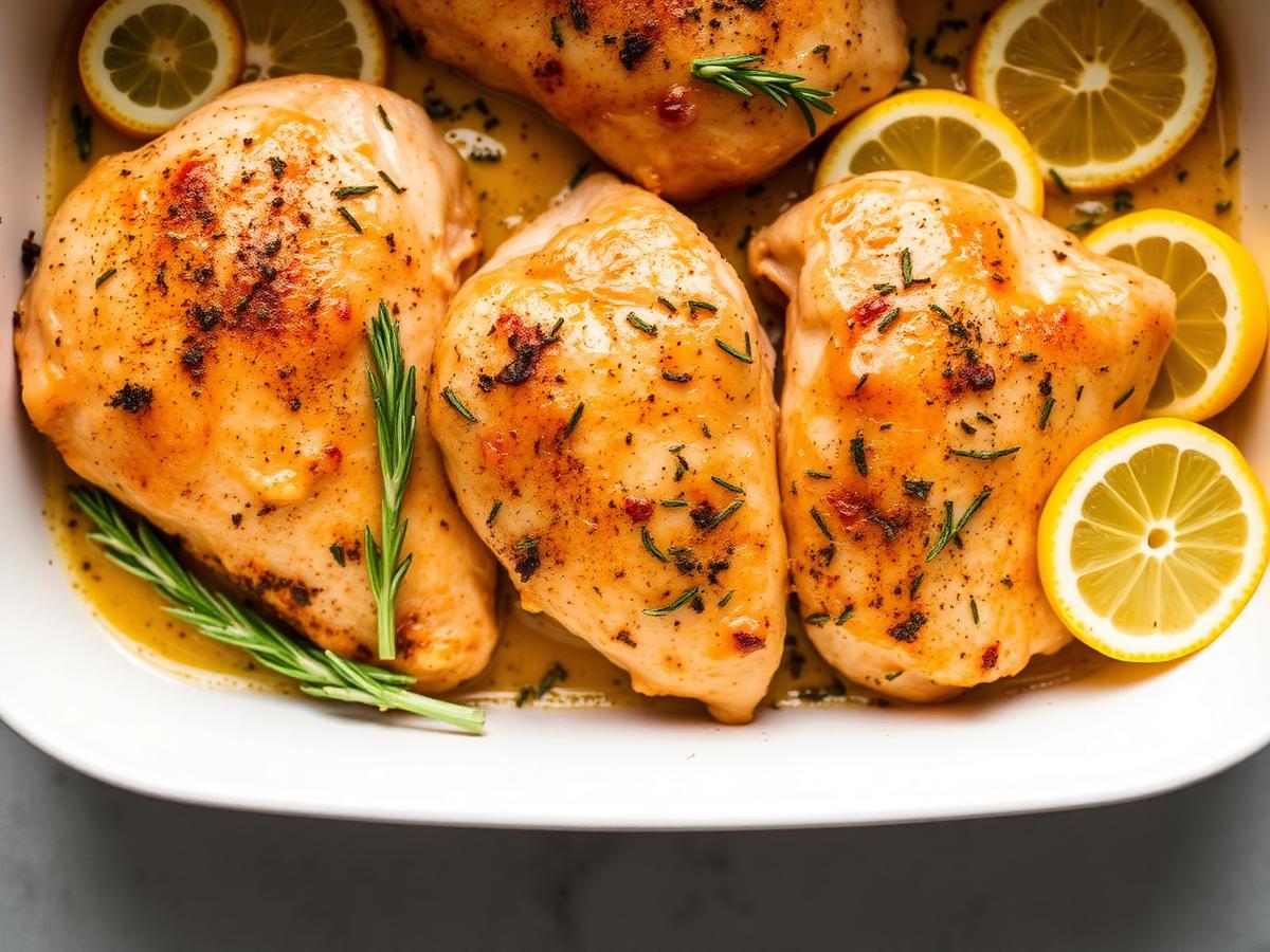 Baked lemon herb chicken