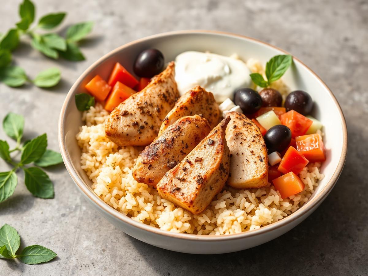 Mediterranean chicken bowl