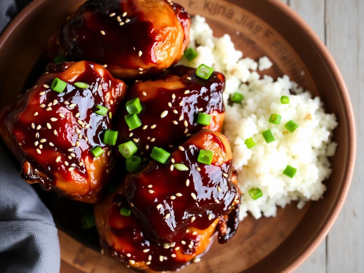 Teriyaki chicken with rice