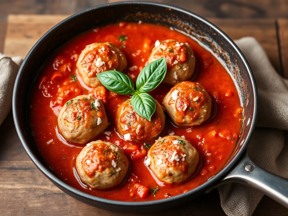 Turkey meatballs in tomato sauce